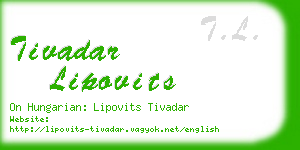 tivadar lipovits business card